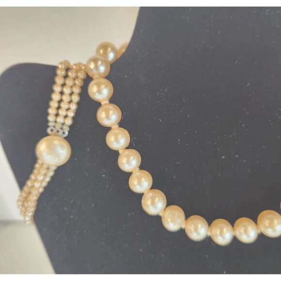 Faux Pearl Necklace Lot  - Classic & Unique Designs Multi-Strand & Single-Strand - Picture 11 of 16